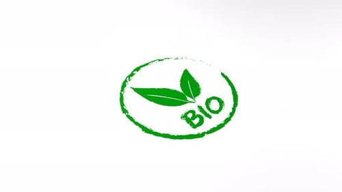 Organic Bio Leaves Stamp Reveal Animation