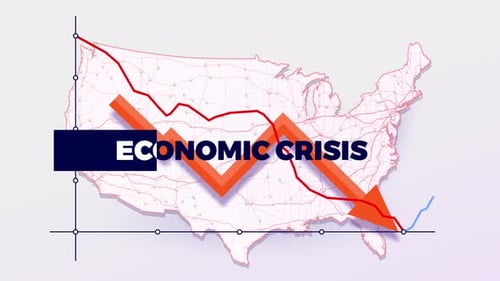 Economic Crisis Data Visualization with USA Map Graph