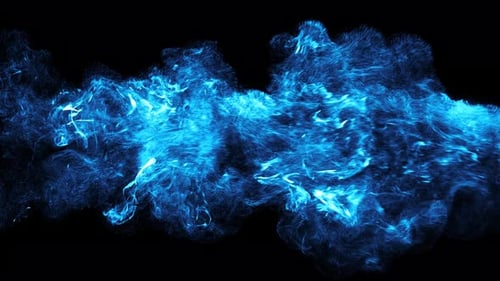 Glowing Blue Energy Particles Dissipating Reveal Animation