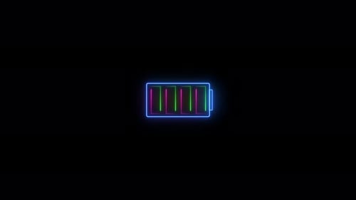 Neon Battery Charge Level Indicator