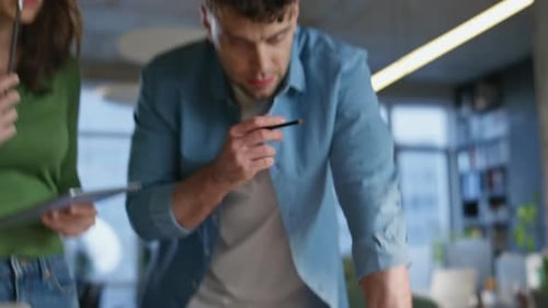 Engineer Hands Drawing Plan Building on Office Table Closeup Architects Working