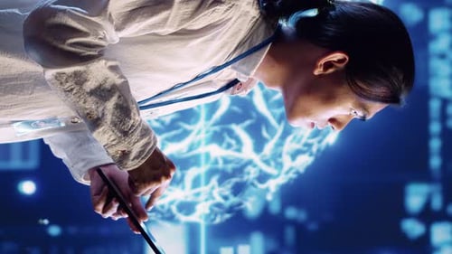 Vertical Video Manager Doing AI Human Brain Simulation
