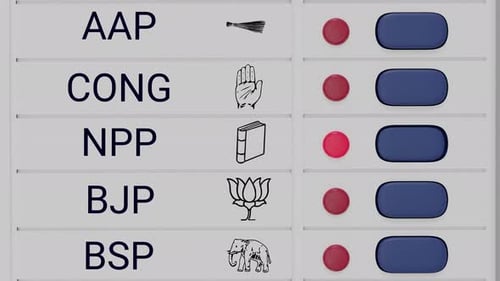 NPP Party button pressing on EVM Machine