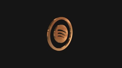 Chaîne alpha 3D avec logo Spotify