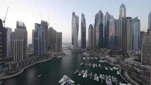 Daytime Time Lapse of the Dubai Marina, United Arab Emirates