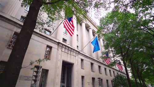 Washington DC - Walking by the Department of Justice building