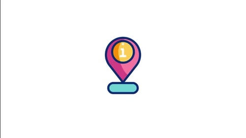 Animated Info Location Pin Icon with Modern Wobble