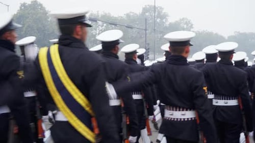 Indian Navy Marching at Republic Day