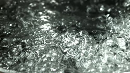 Water Boiling Bubbles Macro Close-Up