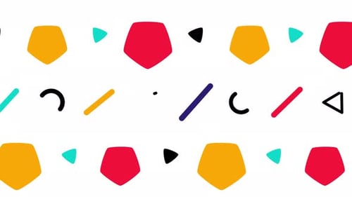 Abstract Flat Geometric Shapes Dynamic Seamless Loop Background
