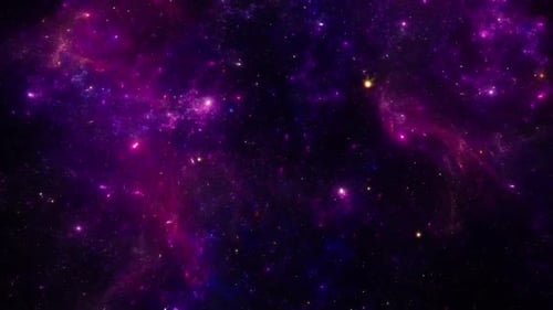 Abstract Space Nebula Loop with Twinkling Stars