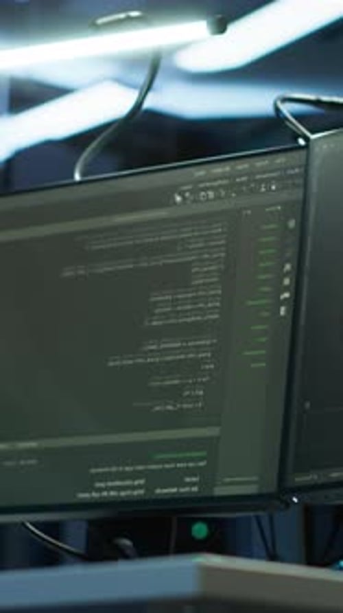 Postes de travail informatiques au format portrait prenant en charge les opérations du hub de serveurs