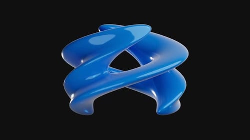 Dynamic Blue Liquid Shape Abstract Loop