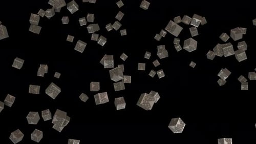 Geometric Cubes with Pattern Floating Motion Background