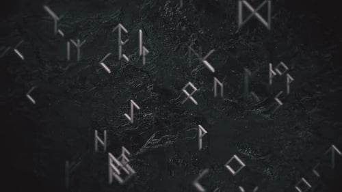 Animación de fondo de símbolos rúnicos oscuros