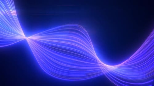 Glowing Abstract Fluid Lines Wavy Background Loop