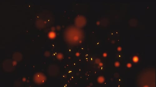 Floating Glowing Sparks Particle Effect Background Loop