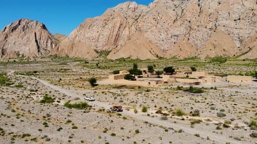 Balochistan Off-Road Adventure Panning Drone Shot