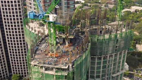 Arbeiter auf der Baustelle