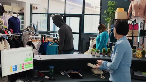 Smash and Grab Robbery at Clothing Store