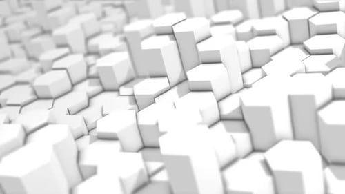 Slow Geometric White 3d Hexagon Background
