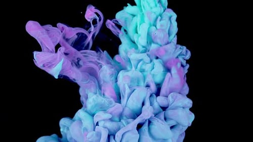 Abstract Chromatic Fusion Turquoise and Pink Colors Unveiling Stunning Visuals in Water