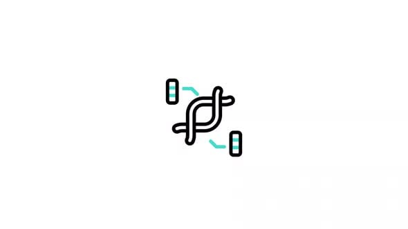 Genetic Variability Animated Icon With Alpha Channel, Elements Motion ...