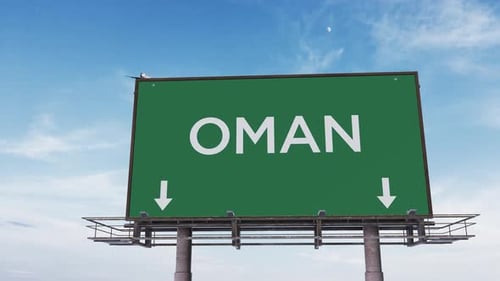 Oman Highway Sign 4K