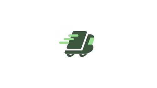 Animated Flat Design Delivery Truck Icon