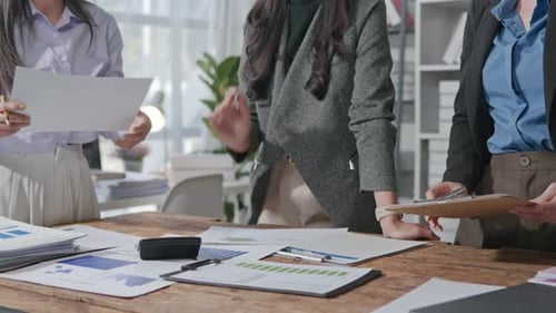 Group of teamwork businessman working and brainstorming in office
