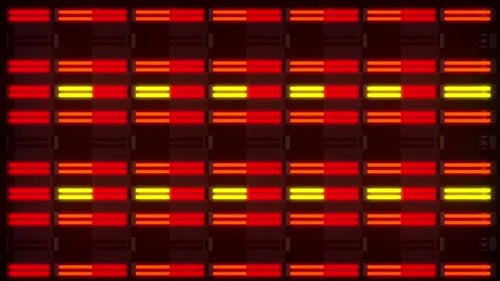 Abstract Neon Light Grid Background Loop