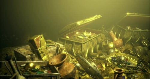 Un trésor englouti caché dans d'anciens coffres au fond de l'océan
