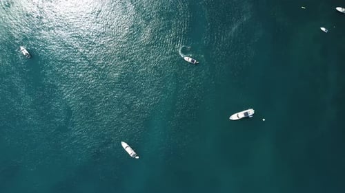Aerial Yacht on Calm Sea