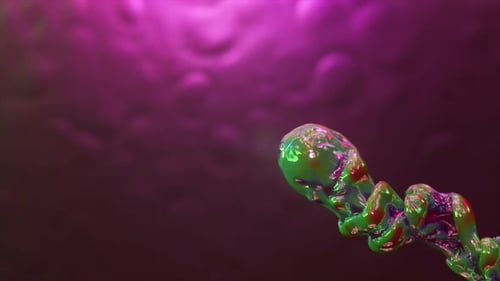 Vibrant Fluid Organic Shapes Morphing Abstract Biology Background