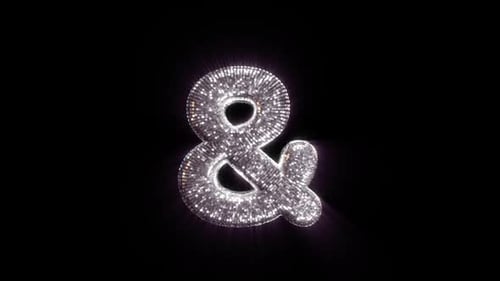 ampersand symbol with Disco Ball aesthetics On Alpha Loop