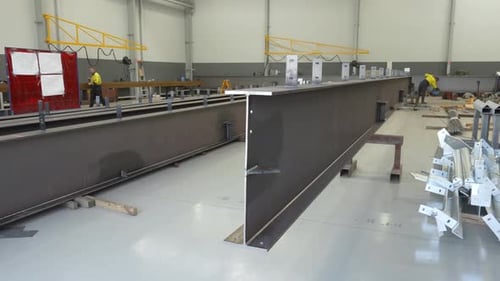 Large Steel Beam Preperation Warehouse Building