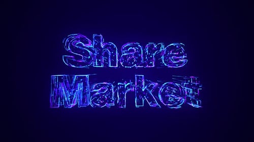 Share Market Text Being Constructed Using Lines