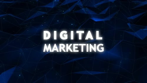 Digital marketing - 4K Text Animation With Technology Background