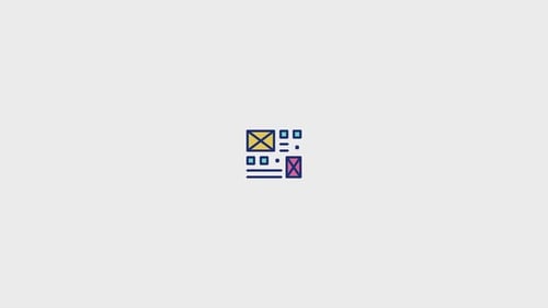 Animiertes Wireframe-Symbol