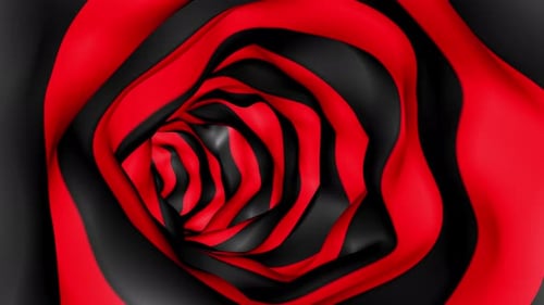 3D Radial Black Red Stripe Able to Loop Endless