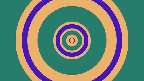 Animiertes geometrisches Muster oder Hintergrund. Hintergrund mit abstrakten beweglichen Formen, Vintage-Retro-Farben