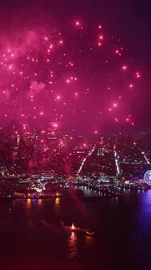 Remarkable Fireworks Display Over San Francisco Bay July 4Th Festivities