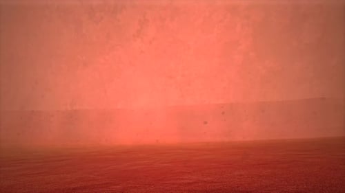 Desert Landscape with Distant Mountains Under a Heavy Storm 02