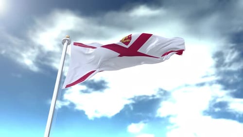 Jersey Flag Loop 4K