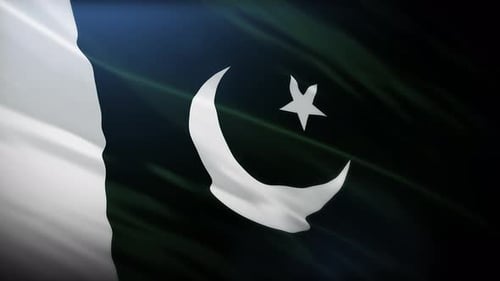 Realistic Pakistan National Flag Waving Loop