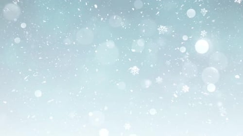 Gentle Falling Snowflakes Winter Bokeh Loop Background