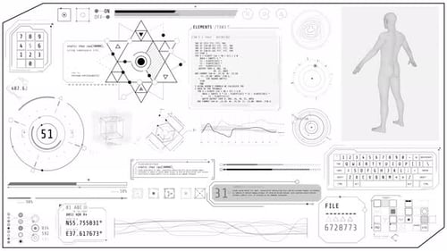 Animation of a Hightech Interface with a Fullbody 3D Scan