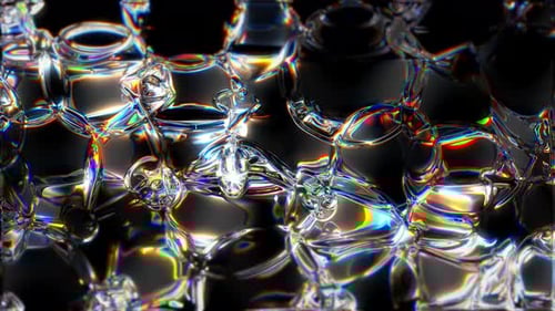 Motif holographique irisé abstrait avec des reflets chatoyants