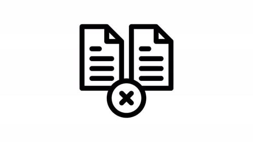 Animated Documents File Delete Icon for Business Presentations