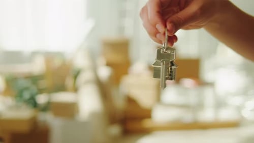 Real Estate Home Keys Closeup Buying Flat Apartment Property Purchasing